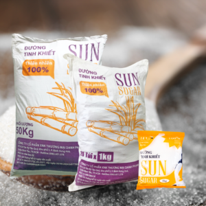 Quy cách đóng gói đường tinh khiết Sun