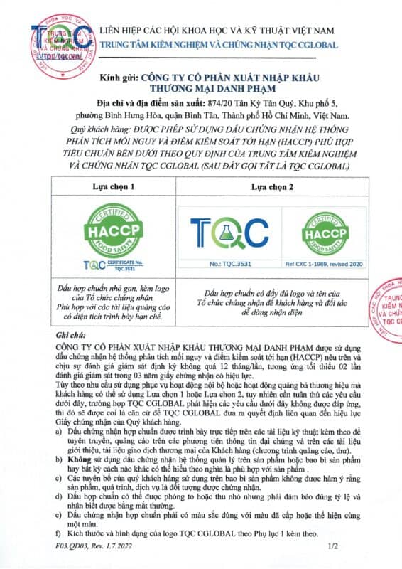 Ảnh an toàn vệ sinh thực phẩm Danh Phạm 